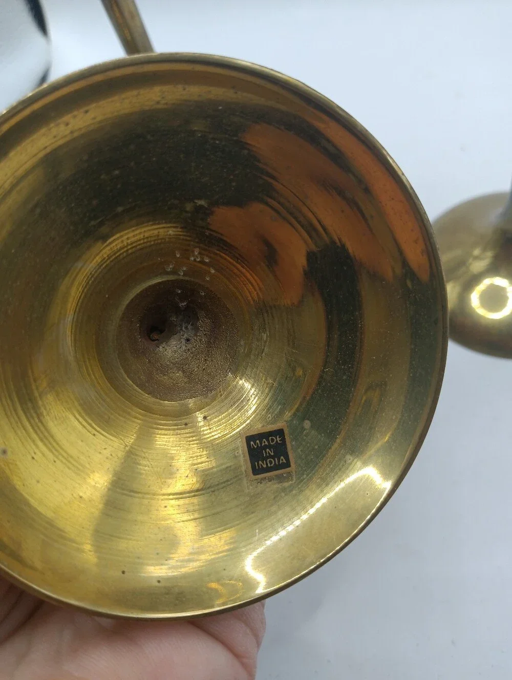 Vintage Brass Goblet Tea Light Candle Holders Pierced Cutout India Set Of 3